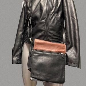 Derek Alexander Genuine Leather Crossbody Purse